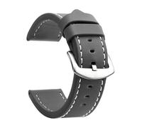 Poyuad 22 cm langes Vintage-Lederarmband, 18-24 mm breit, Edelstahlschließe, langlebig, Unisex, für den täglichen Gebrauch geeignet.,22 mm