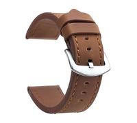 Poyuad 22 cm langes Vintage-Lederarmband, 18-24 mm breit, Edelstahlschließe, langlebig, Unisex, für den täglichen Gebrauch geeignet.,18 mm