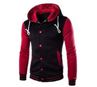 PPPPA Herren Jacke Jacke Pullover Winter Slim Hoodie Warm Hooded Sweatshirt Herren Hooded Shirt Button Stitching Sweatshirt Langarm Top Herbst Winter Herren Sports Hooded Cardigan