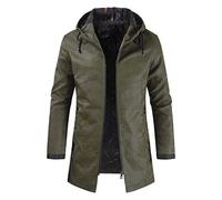 PPPPA Herren Lederjacke Ledermantel Herren Leder Hoodie Kordelzug Jugend Kapuze Leder Tarnung Reißverschluss Kapuze Windbreaker Jacke Militär Reißverschluss Bomber Cargo Outwear Jacken Mantel