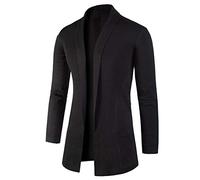 PPPPA Herren Strickjacke Open Jacke Lang Cardigan Knit Mantel Strick Jacke Hoodie Hoody Sweatshirt Sweatblazer Herren Strickjacke Herren Jacke Herren Cardigan Jacke Sweat-Jacke Sakko Long Cut