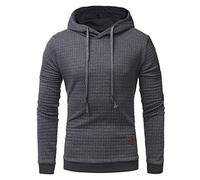 PPPPA Hoodie Herren Kapuzen Pullover Hoody Sweatshirt Herren Kapuzen Pullover Mit Kapuze Und Fleece-Innens Herren Sweatshirt Top Herbst Langarm Plaid Hoodie Mit Kapuze T-Shirt Outwear