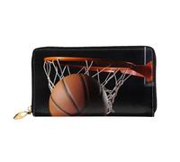PPTHSNVB Blaue Musiknoten Damen Geldbörse Große Kapazität Kreditkartenhalter Reißverschluss Telefon Clutch Damen Reise Geldbörse, Basketball, Einheitsgröße, Klassisch