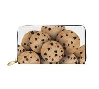 PPTHSNVB Blaue Musiknoten Damen Geldbörse Große Kapazität Kreditkartenhalter Reißverschluss Telefon Clutch Damen Reise Geldbörse, Lebensmittelchip-Kekse, Einheitsgröße, Klassisch