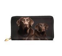 PPTHSNVB Blaue Musiknoten Damen Geldbörse Große Kapazität Kreditkartenhalter Reißverschluss Telefon Clutch Damen Reise Geldbörse, Braun Labrador Retriever, Einheitsgröße, Klassisch