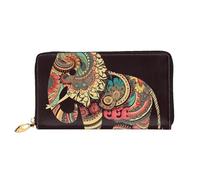 PPTHSNVB Cat Under Blanket Damen Geldbörse Große Kapazität Kreditkartenhalter Reißverschluss Telefon Clutch Damen Reise Geldbörse, Schöner Elefant, Einheitsgröße, Klassisch