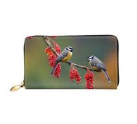 PPTHSNVB Cat Under Blanket Damen Geldbörse Große Kapazität Kreditkartenhalter Reißverschluss Telefon Clutch Damen Reise Geldbörse, Vögel Herbst, Einheitsgröße, Klassisch