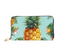 PPTHSNVB Cherry Fruit Damen Geldbörse Große Kapazität Kreditkartenhalter Reißverschluss Telefon Clutch Damen Reise Geldbörse, Tropische Ananas, Einheitsgröße, Klassisch