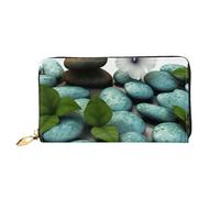 PPTHSNVB Colorful Candy Damen-Geldbörse, großes Fassungsvermögen, Kreditkartenhalter, Reißverschluss, Handy-Clutch, Damen-Reise-Geldbörse, Kopfsteinpflaster Zen Blumen, Einheitsgröße, Klassisch