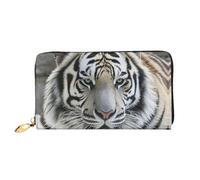 PPTHSNVB Cool Cheetah Leopard Damen Geldbörse Große Kapazität Kreditkartenhalter Reißverschluss Telefon Clutch Damen Reise Geldbörse, Schwarzer und weißer Tiger, Einheitsgröße, Klassisch