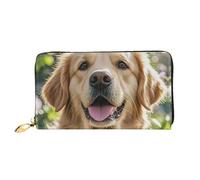 PPTHSNVB Cool Cheetah Leopard Damen Geldbörse Große Kapazität Kreditkartenhalter Reißverschluss Telefon Clutch Damen Reise Geldbörse, Golden Retriever, Einheitsgröße, Klassisch