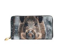 PPTHSNVB Cool Cheetah Leopard Damen Geldbörse Große Kapazität Kreditkartenhalter Reißverschluss Telefon Clutch Damen Reise Geldbörse, Wildschwein, Einheitsgröße, Klassisch