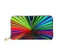 PPTHSNVB Damen-Geldbörse, Motiv: rote Blume auf Schwarz, großes Fassungsvermögen, Kreditkartenhalter, Reißverschluss, Handy-Clutch, Damen-Reisegeldbörse, Regenbogenfarben, Einheitsgröße, Klassisch