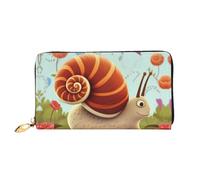 PPTHSNVB Eiffelturm Love Paris Damen Geldbörse Große Kapazität Kreditkartenhalter Reißverschluss Telefon Clutch Damen Reise Geldbörse, Niedliche Schnecke, Einheitsgröße, Klassisch