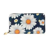 PPTHSNVB Eiffelturm Winter Rainy Damen Geldbörse Große Kapazität Kreditkartenhalter Reißverschluss Telefon Clutch Damen Reise Geldbörse, Gänseblümchen-Muster, Einheitsgröße, Klassisch