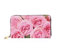 PPTHSNVB Eule Baum Loch Damen Geldbörse Große Kapazität Kreditkartenhalter Reißverschluss Telefon Clutch Damen Reise Geldbörse, Frische Rosen, Einheitsgröße, Klassisch