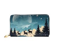 PPTHSNVB Eule Baum Loch Damen Geldbörse Große Kapazität Kreditkartenhalter Reißverschluss Telefon Clutch Damen Reise Geldbörse, Weihnachten Winter, Einheitsgröße, Klassisch