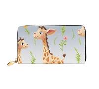 PPTHSNVB Eule Baum Loch Damen Geldbörse Große Kapazität Kreditkartenhalter Reißverschluss Telefon Clutch Damen Reise Geldbörse, Niedliche Giraffe, Einheitsgröße, Klassisch