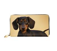 PPTHSNVB Farm Traktor Harvest Damen Geldbörse Große Kapazität Kreditkartenetui Reißverschluss Telefon Clutch Damen Reisegeldbörse, Ein süßer Dackel, Einheitsgröße, Klassisch