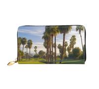 PPTHSNVB Farm Traktor Harvest Damen Geldbörse Große Kapazität Kreditkartenetui Reißverschluss Telefon Clutch Damen Reisegeldbörse, Palm Tree Golfplatz, Einheitsgröße, Klassisch