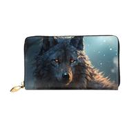 PPTHSNVB Farm Traktor Harvest Damen Geldbörse Große Kapazität Kreditkartenetui Reißverschluss Telefon Clutch Damen Reisegeldbörse, Fantasy Wolf, Einheitsgröße, Klassisch