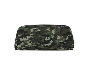 PPTHSNVB Federmäppchen, Camouflage, Federmäppchen mit Reißverschluss, großes Fassungsvermögen, Leder, tragbare Make-up-Tasche für Damen und Herren, silber, Einheitsgröße, Druck