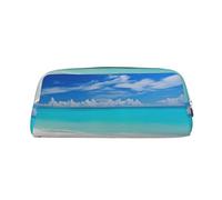 PPTHSNVB Federmäppchen mit Reißverschluss, großes Fassungsvermögen, tragbar, Make-up-Tasche für Damen und Herren, Weiß, silber, Einheitsgröße, Druck