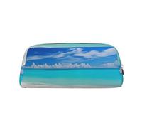 PPTHSNVB Federmäppchen mit Reißverschluss, großes Fassungsvermögen, tragbar, Make-up-Tasche für Damen und Herren, Weiß, gold, Einheitsgröße, Druck