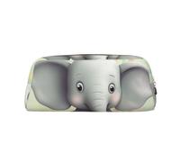 PPTHSNVB Federmäppchen, niedliches Elefanten-Federmäppchen mit Reißverschluss, großes Fassungsvermögen, Leder-Federtasche, tragbare Make-up-Tasche für Damen und Herren, gold, Einheitsgröße, Druck