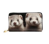 PPTHSNVB Fire and Ice Dragons Damen Geldbörse Große Kapazität Kreditkartenhalter Reißverschluss Telefon Clutch Damen Reisegeldbörse, Frettchen, Einheitsgröße, Klassisch