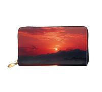 PPTHSNVB Fire and Ice Dragons Damen Geldbörse Große Kapazität Kreditkartenhalter Reißverschluss Telefon Clutch Damen Reisegeldbörse, Fiery Red Sunset, Einheitsgröße, Klassisch