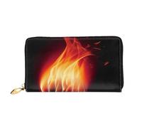 PPTHSNVB Giraffe bei Sonnenuntergang Damen Geldbörse Große Kapazität Kreditkartenhalter Reißverschluss Telefon Clutch Damen Reise Geldbörse, Flames Matches, Einheitsgröße, Klassisch