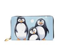 PPTHSNVB Green Frog Damen Geldbörse Große Kapazität Kreditkartenhalter Reißverschluss Telefon Clutch Damen Reise Geldbörse, Süße Pinguine, Einheitsgröße, Klassisch