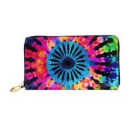 PPTHSNVB Grüne tropische Dschungelpflanze Damen Geldbörse Große Kapazität Kreditkartenhalter Reißverschluss Telefon Clutch Damen Reise Geldbörse, Exotic Tribe Batik-Stil, Einheitsgröße, Klassisch