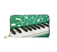 PPTHSNVB Grüne und weiße Klaviertasten Damen Geldbörse große Kapazität Kreditkartenhalter Reißverschluss Telefon Clutch Damen Reisegeldbörse, Grüne und weiße Klaviertasten, Einheitsgröße, Klassisch