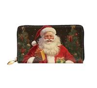 PPTHSNVB Grüne und weiße Klaviertasten Damen Geldbörse große Kapazität Kreditkartenhalter Reißverschluss Telefon Clutch Damen Reisegeldbörse, Weihnachtsmann, Einheitsgröße, Klassisch