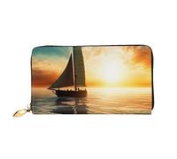 PPTHSNVB Grüne und weiße Klaviertasten Damen Geldbörse große Kapazität Kreditkartenhalter Reißverschluss Telefon Clutch Damen Reisegeldbörse, Boot, Einheitsgröße, Klassisch