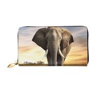 PPTHSNVB Happy German Shepherd Damen Geldbörse Große Kapazität Kreditkartenhalter Reißverschluss Telefon Clutch Damen Reise Geldbörse, Elefant Walking, Einheitsgröße, Klassisch