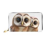 PPTHSNVB Happy German Shepherd Damen Geldbörse Große Kapazität Kreditkartenhalter Reißverschluss Telefon Clutch Damen Reise Geldbörse, Lustige Eule, Einheitsgröße, Klassisch