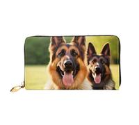 PPTHSNVB Happy German Shepherd Damen Geldbörse Große Kapazität Kreditkartenhalter Reißverschluss Telefon Clutch Damen Reise Geldbörse, Happy German Shepherd, Einheitsgröße, Klassisch