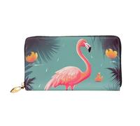 PPTHSNVB Happy German Shepherd Damen Geldbörse Große Kapazität Kreditkartenhalter Reißverschluss Telefon Clutch Damen Reise Geldbörse, Lustiger Flamingo, Einheitsgröße, Klassisch