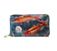 PPTHSNVB Helm of Awe Damen Geldbörse Große Kapazität Kreditkartenhalter Reißverschluss Telefon Clutch Damen Reise Geldbörse, Japanischer roter Karpfen, Einheitsgröße, Klassisch