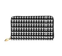 PPTHSNVB Helm of Awe Damen Geldbörse Große Kapazität Kreditkartenhalter Reißverschluss Telefon Clutch Damen Reise Geldbörse, Houndstooth Schwarz, Einheitsgröße, Klassisch