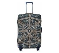 PPTHSNVB Helm of Awe Gepäckabdeckungen für Koffer, elastisch, staubdicht, kratzfest, dick, Reisegepäckabdeckung, waschbar, passend für 45,7 - 81,3 cm Gepäck, Schwarz , S