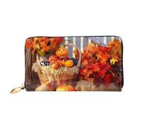 PPTHSNVB Herbst Thanksgiving Damen Geldbörse Große Kapazität Kreditkartenhalter Reißverschluss Telefon Clutch Damen Reise Geldbörse, Herbst-Erntedankfest, Einheitsgröße, Klassisch