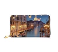 PPTHSNVB Herbst Thanksgiving Damen Geldbörse Große Kapazität Kreditkartenhalter Reißverschluss Telefon Clutch Damen Reise Geldbörse, Venedig bei Nacht, Einheitsgröße, Klassisch