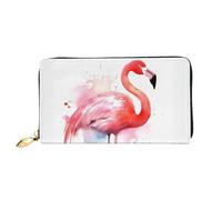 PPTHSNVB Hot Air Balloon Damen Geldbörse Große Kapazität Kreditkartenhalter Reißverschluss Telefon Clutch Damen Reise Geldbörse, Flamingo-Aquarell, Einheitsgröße, Klassisch