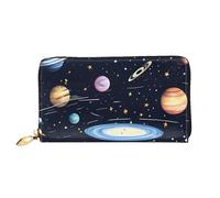 PPTHSNVB Hot Air Balloon Damen Geldbörse Große Kapazität Kreditkartenhalter Reißverschluss Telefon Clutch Damen Reise Geldbörse, The Solar Family, Einheitsgröße, Klassisch