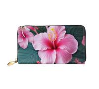 PPTHSNVB Ice Cream Damen Geldbörse Große Kapazität Kreditkartenhalter Reißverschluss Telefon Clutch Damen Reise Geldbörse, Hawaii Blume, Einheitsgröße, Klassisch