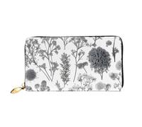 PPTHSNVB Ice Cream Damen Geldbörse Große Kapazität Kreditkartenhalter Reißverschluss Telefon Clutch Damen Reise Geldbörse, Blühende Kräuter und Kräuterpflanzen, Einheitsgröße, Klassisch